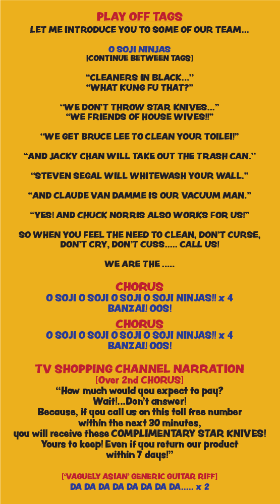 OSOJI NINJAS LYRICS PLAY-OFF ENDING
					