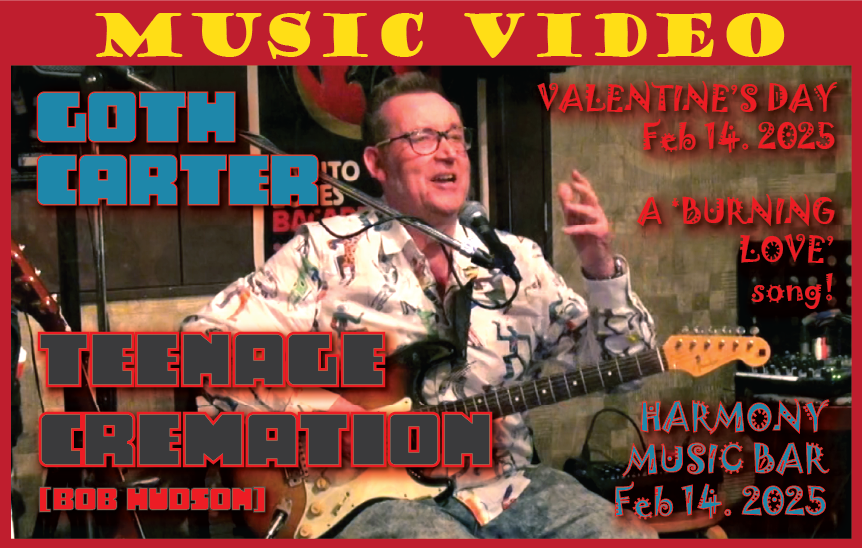 GOTH CARTER performance poster FRIDAY 14TH FEBRUARY 2025 harmony music bar. osaka.