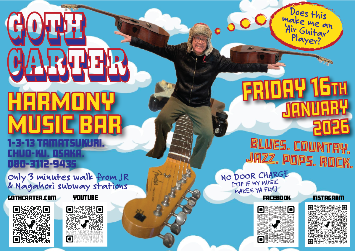 GOTH Carter performs HARMONY MUSIC BAR TAMATSUKURI - FRIDAY 16TH JANUARY 2026 POSTER